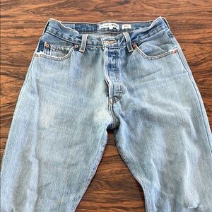 Re/Done Light Blue Straight Jeans